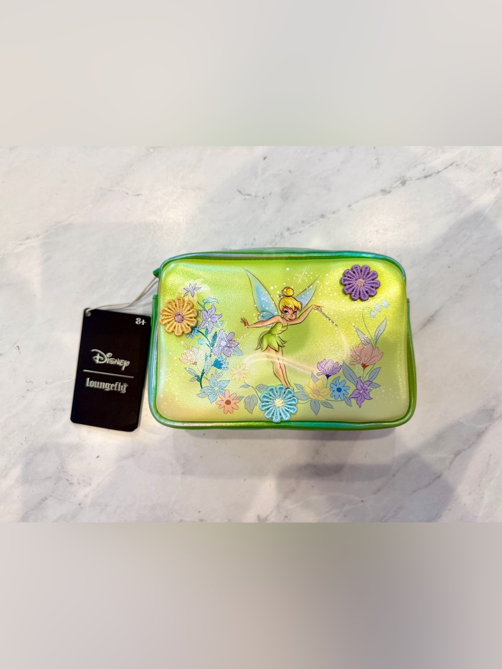 NWT Loungefly Disney Tinker Bell Iridescent Cosmetic Bag BoxLunch Exclusive